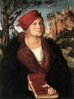 Lucas il Vecchio Cranach - Portrait of Dr Johannes Cuspinian